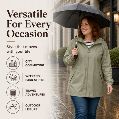 🌧️ Ready When the Weather Turns⚡️Women's Waterproof Hooded Outdoor Jacket