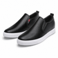Women's Soft Leather Slip On Shoes with Hidden Height Increasing Flat Non Slip Sole