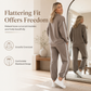 ⏰ Last Day Sale 57% Off | Women's Oversized Shirt & Side-Stripe Jogger 2-Piece Set