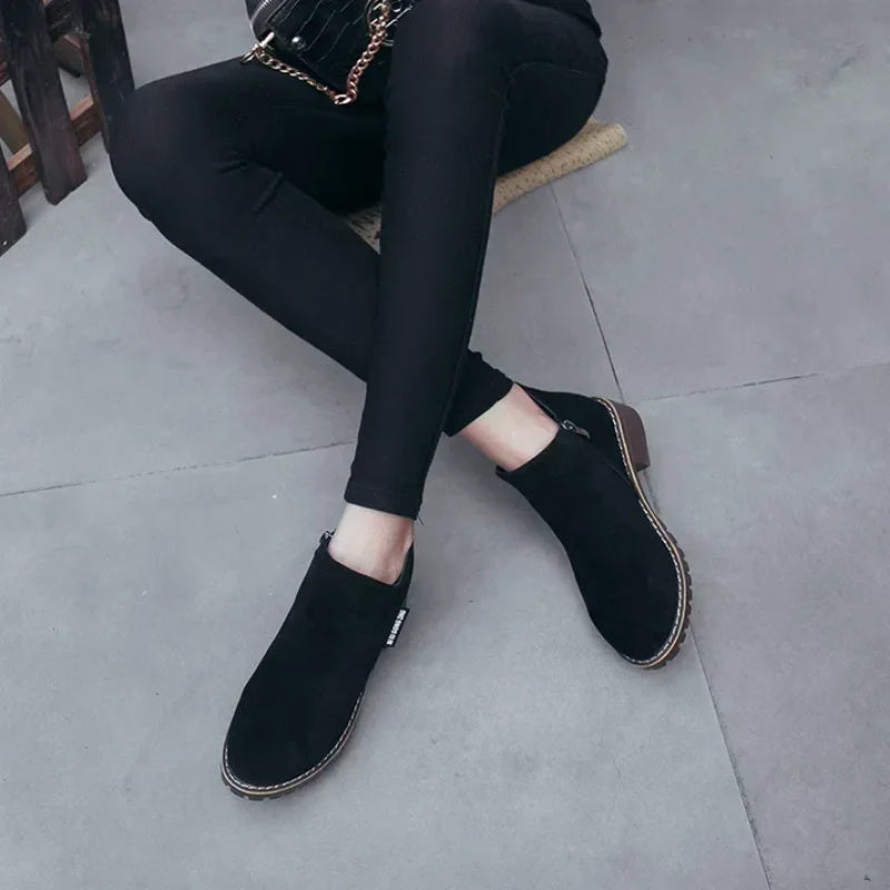 🌸Hot Sale 50% OFF💖Women's Side Zipper Low Heel Ankle Boots