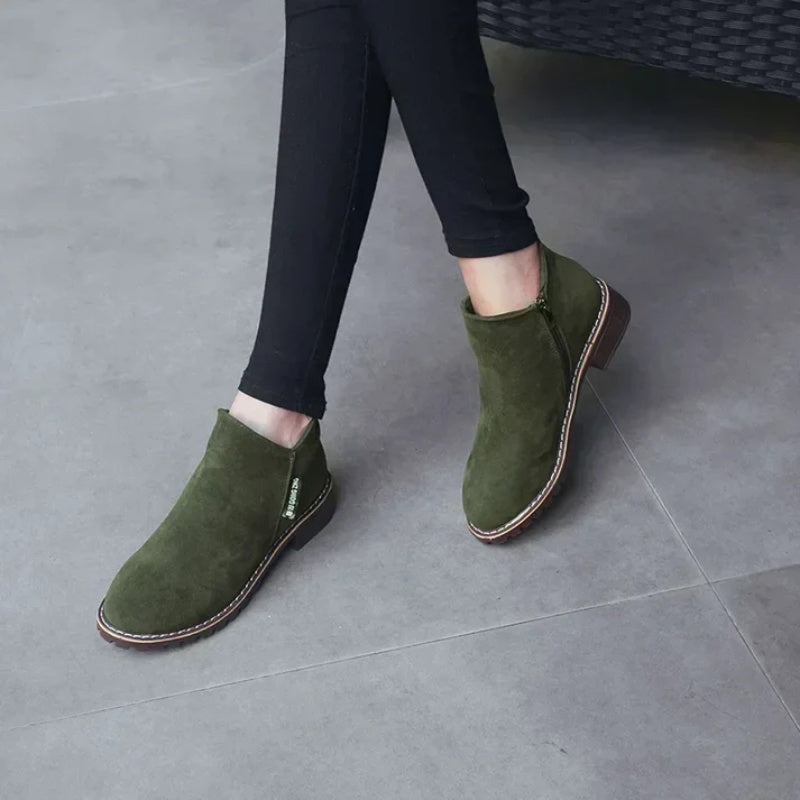 🌸Hot Sale 50% OFF💖Women's Side Zipper Low Heel Ankle Boots