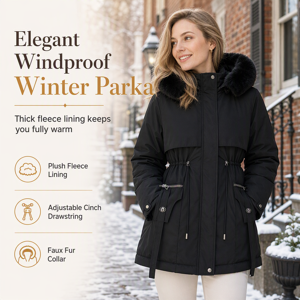 ⚡ Free Shipping⚡Women's Winter Faux Fur Padded Parka