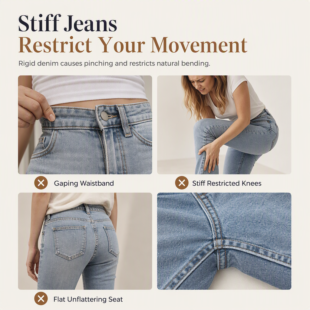 👖 Shape & Stretch in Every Step | Women's High-Waist Retro Flare Jeans
