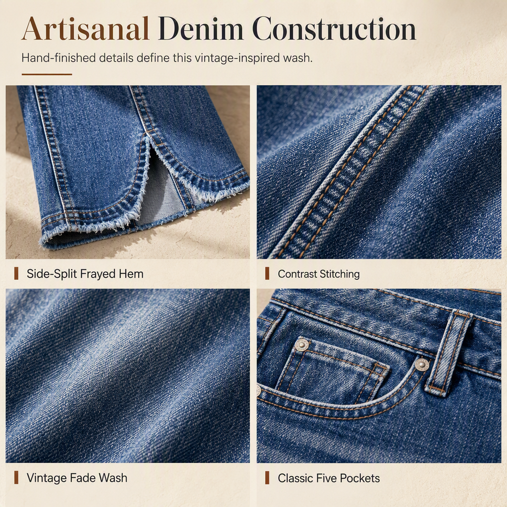 👖 Shape & Stretch in Every Step | Women's High-Waist Retro Flare Jeans
