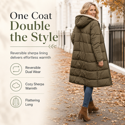 ✨Free Shipping✨Reversible Hooded Padded Slim-Fit Coat