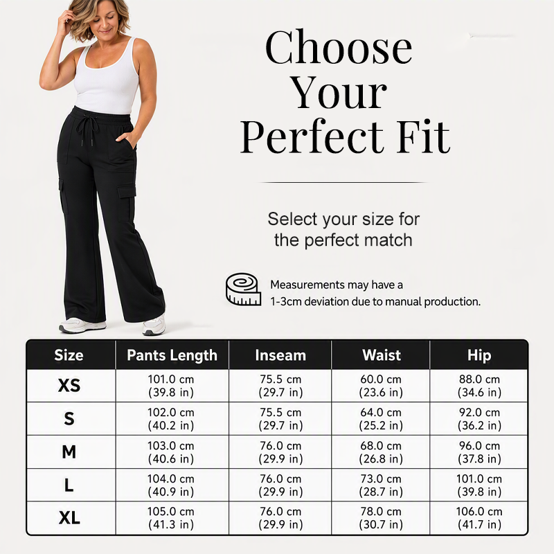 Women's High-Waisted Drawstring Cargo Flare Pants