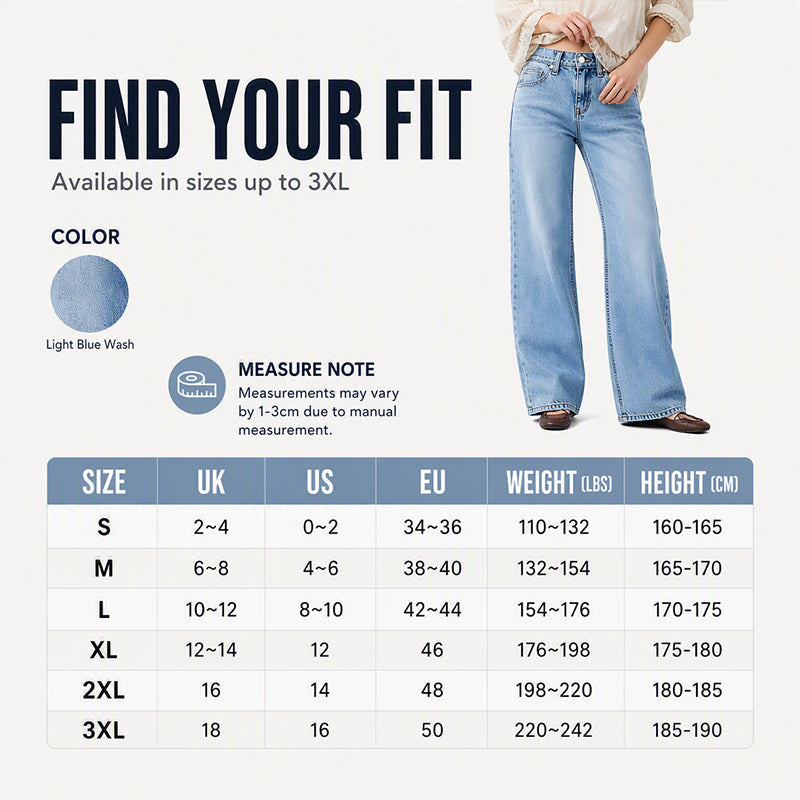 👖 Stretch Comfort, Flattering Wide-Leg Fit | Women's High-Rise Denim Jeans