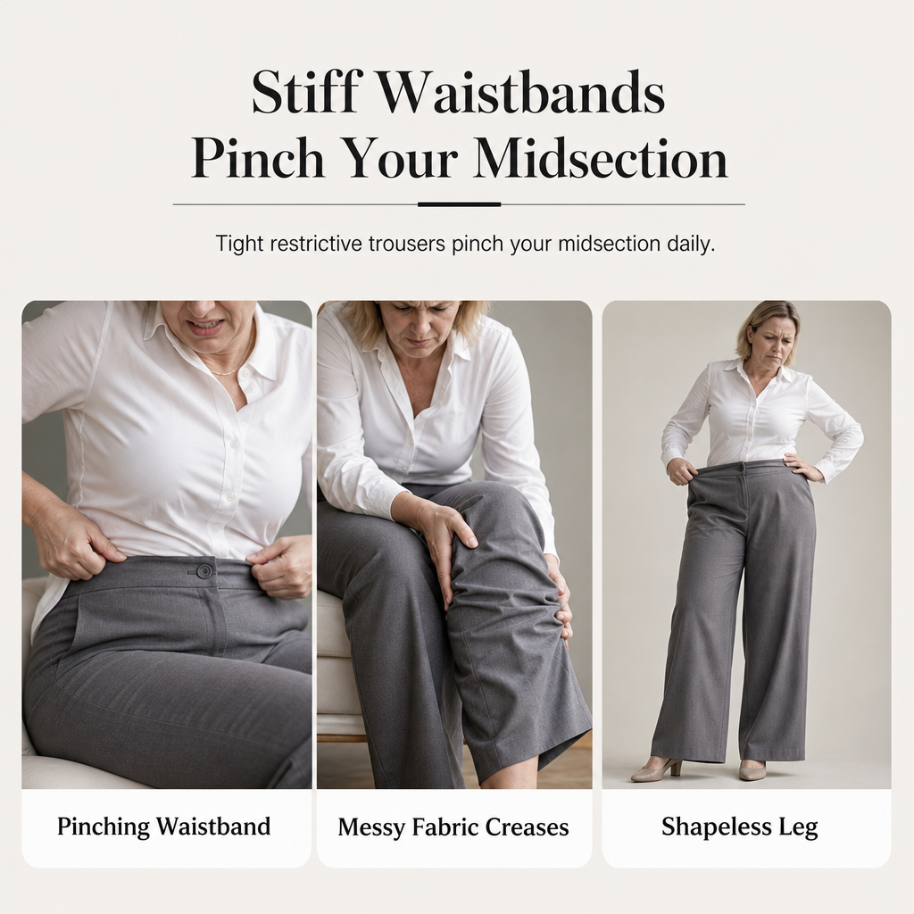 👖 Tailored Waist, Flattering Drape | Women's High-Waist Wide-Leg Pants