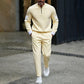 Men's Casual Half-Zip Pullover & Pants Set
