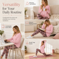 🎀 2 Pieces, Zero Matching Stress | Women's Knit Top & Plaid Leggings Set