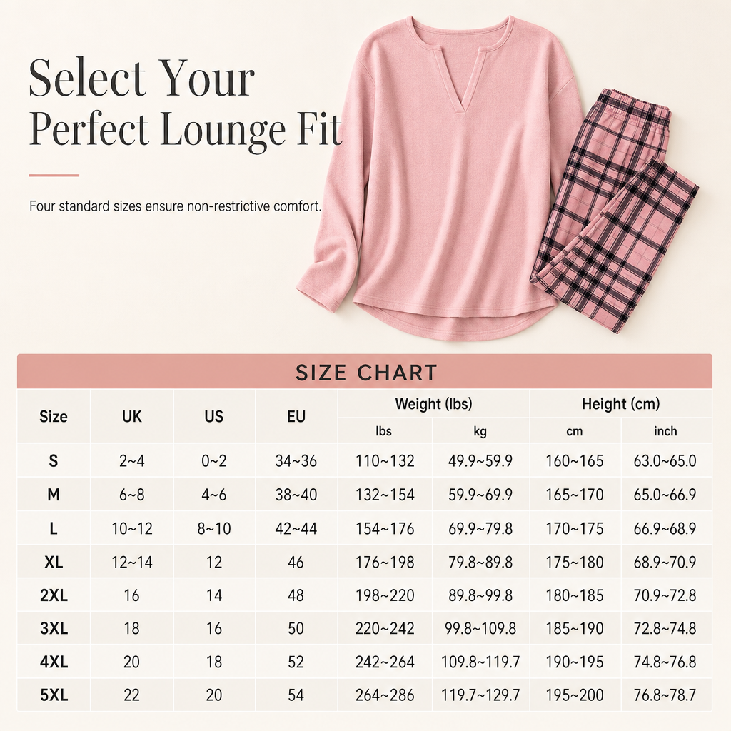 🎀 2 Pieces, Zero Matching Stress | Women's Knit Top & Plaid Leggings Set