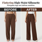 Women's High-Waist Pleated Wide-Leg Trousers