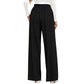 Women's High-Waist Pleated Wide-Leg Trousers