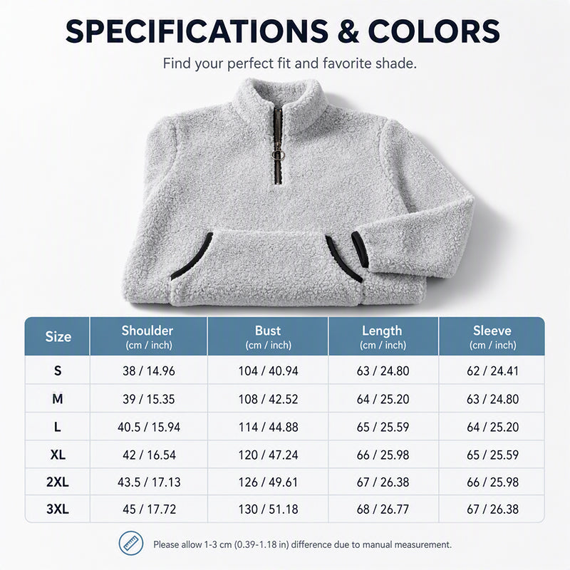👚✨Women's Half-Zip Warm Plush Sweatshirt✨𝘉𝘶𝘺 𝘢𝘯𝘺 2 𝘢𝘯𝘥 𝘨𝘦𝘵 𝘢𝘯 𝘦𝘹𝘵𝘳𝘢 8% 𝘥𝘪𝘴𝘤𝘰𝘶𝘯𝘵