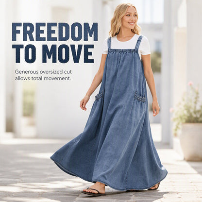👗✨Women's Oversized Casual Denim Suspender Maxi Dress✨𝘉𝘶𝘺 𝘢𝘯𝘺 2 𝘢𝘯𝘥 𝘨𝘦𝘵 𝘢𝘯 𝘦𝘹𝘵𝘳𝘢 8% 𝘥𝘪𝘴𝘤𝘰𝘶𝘯𝘵