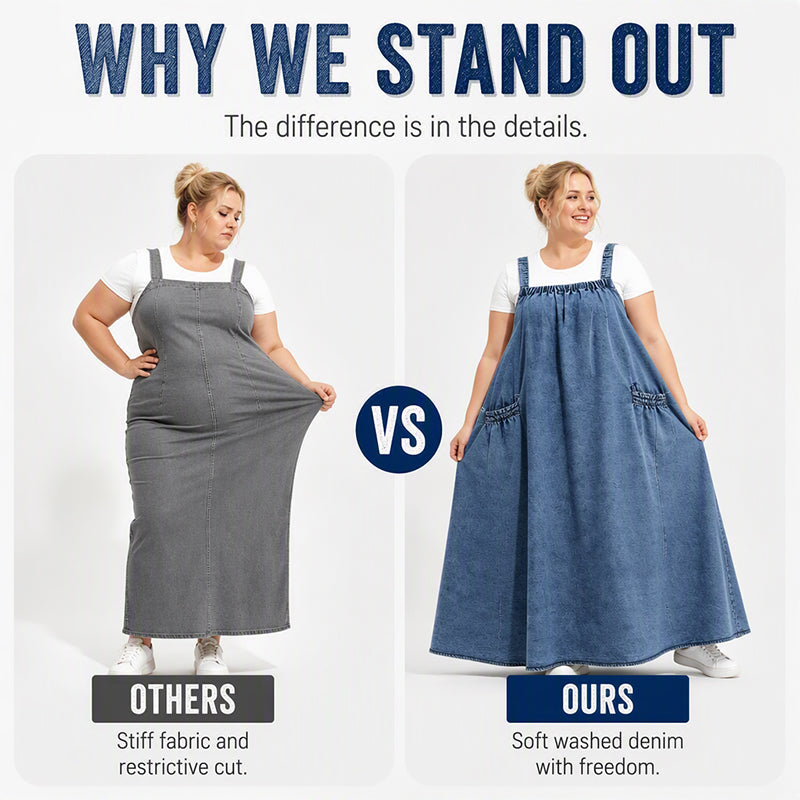 👗✨Women's Oversized Casual Denim Suspender Maxi Dress✨𝘉𝘶𝘺 𝘢𝘯𝘺 2 𝘢𝘯𝘥 𝘨𝘦𝘵 𝘢𝘯 𝘦𝘹𝘵𝘳𝘢 8% 𝘥𝘪𝘴𝘤𝘰𝘶𝘯𝘵