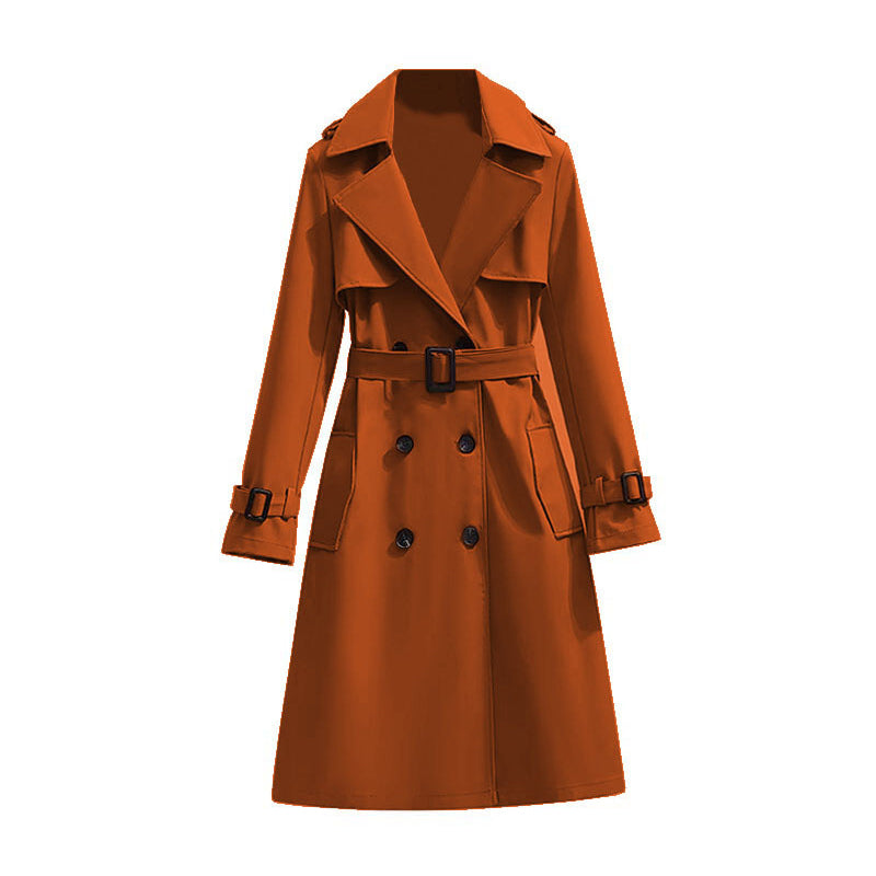 🧥 Smooth Drape, Polished Silhouette | Women's Mid-Length Trench Coat ⚡ Free Shipping