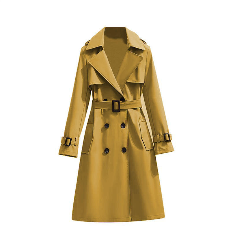 🧥 Smooth Drape, Polished Silhouette | Women's Mid-Length Trench Coat ⚡ Free Shipping