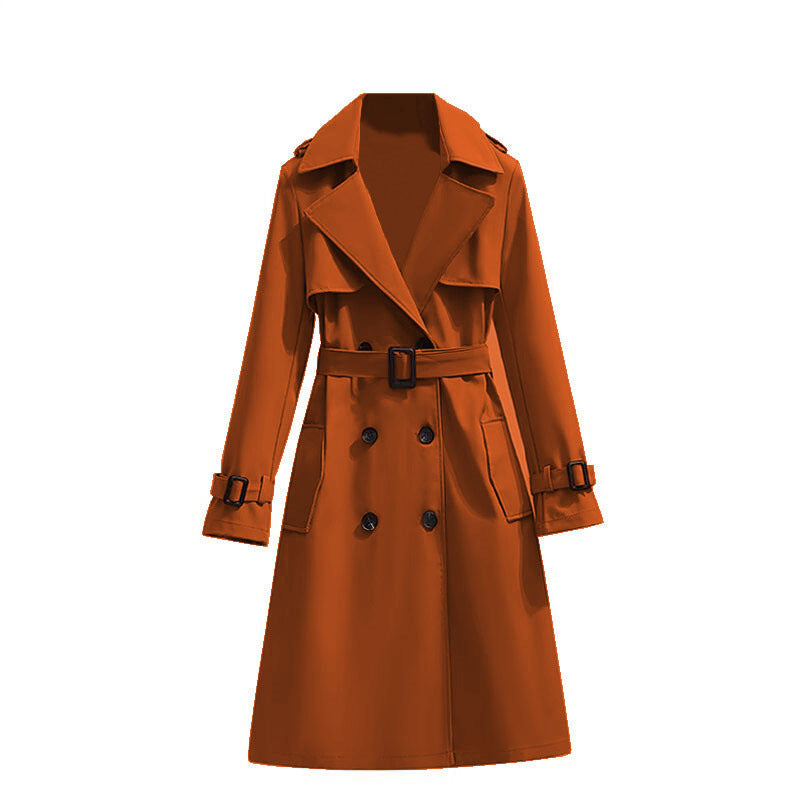 🧥 Smooth Drape, Polished Silhouette | Women's Mid-Length Trench Coat ⚡ Free Shipping