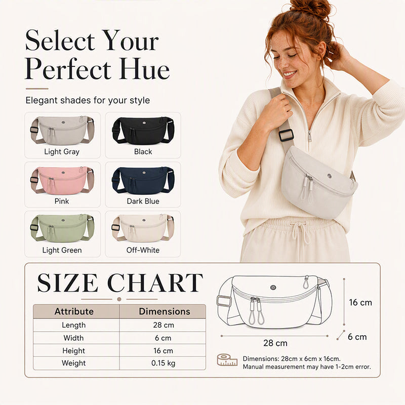 🌙 Minimal Shape, Easy Everyday Carry | Women's Half-Moon Crossbody Bag