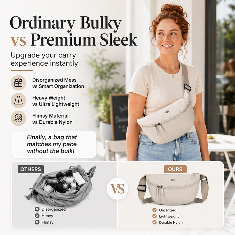 🌙 Minimal Shape, Easy Everyday Carry | Women's Half-Moon Crossbody Bag