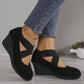 Women's Wedge Flats Slip On Comfort Shoes