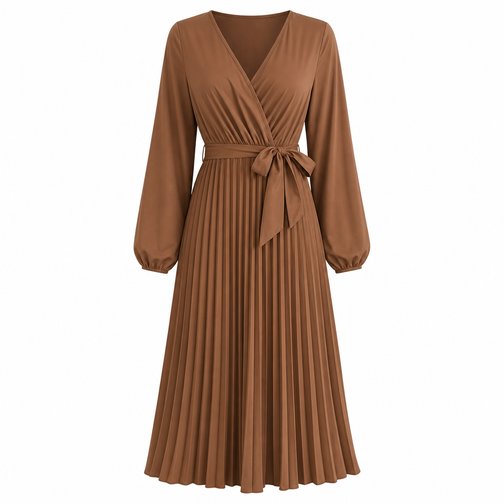 👗✨Women's Elegant Crossover V Neck Pleated Maxi Dress✨𝘉𝘶𝘺 𝘢𝘯𝘺 2 𝘢𝘯𝘥 𝘨𝘦𝘵 𝘢𝘯 𝘦𝘹𝘵𝘳𝘢 8% 𝘥𝘪𝘴𝘤𝘰𝘶𝘯𝘵