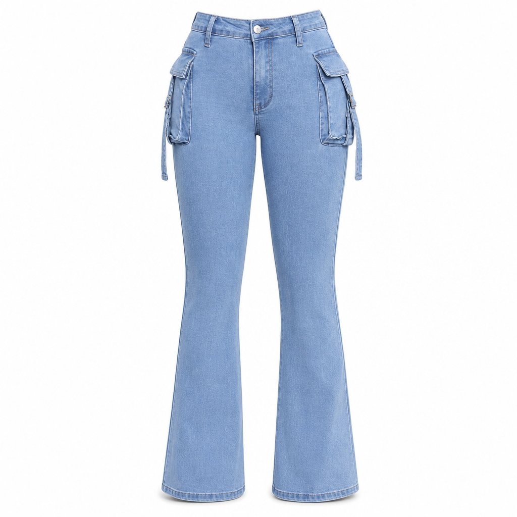 👖 Cargo Pockets, Flattering Flare | Women's High-Stretch Denim Jeans