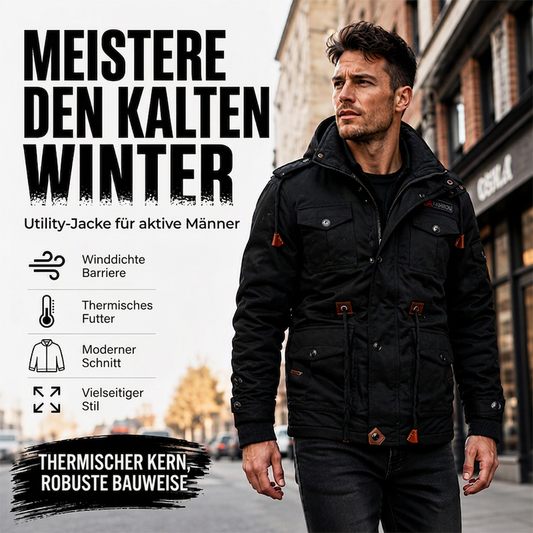 🖤Black Friday Sale:50% OFF🖤✨ Men's Winter Thermal Jacket – Detachable Hood, Soft Lining & Timeless Design – Ideal for Winter, Travel & Cold Days
