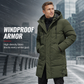 Men's Casual Mid-Length Padded Winter Thickened Warm Outerwear Coat Plus Size