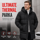Men's Casual Mid-Length Padded Winter Thickened Warm Outerwear Coat Plus Size