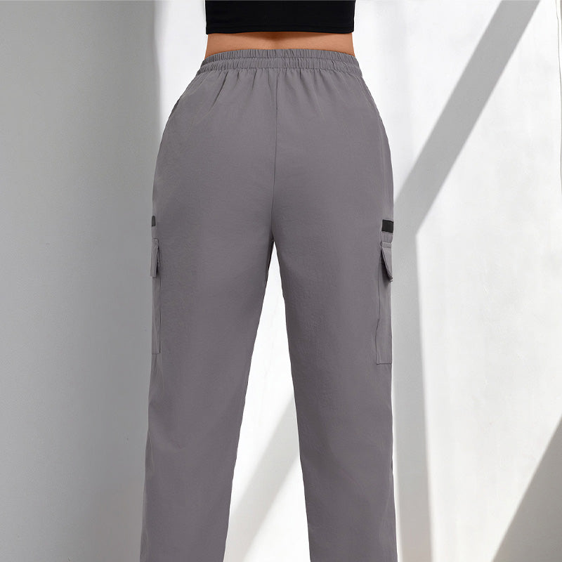 👖 More Pockets, Easy Movement | Women's Drawstring Straight-Leg Cargo Pants