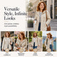 Women's Casual Warm Mid-Length Hooded Jacket