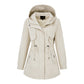 Women's Casual Warm Mid-Length Hooded Jacket