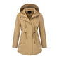 Women's Casual Warm Mid-Length Hooded Jacket