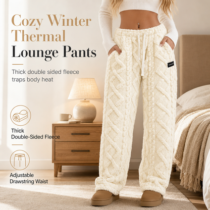 ☁️ Plush Warmth, Flattering Straight Fit | Women's Thermal Lounge Pants