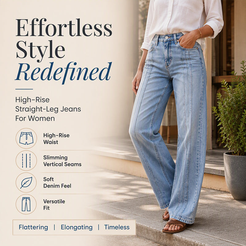 👖 Front Seam Detail, Flattering Wide-Leg Fit | Women's Jeans