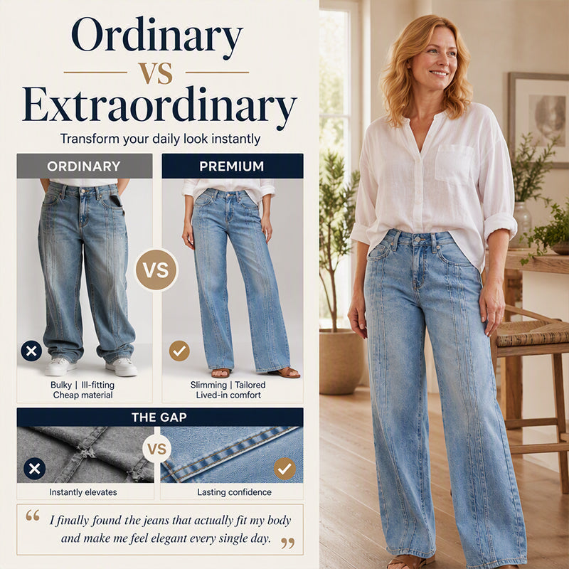 👖 Front Seam Detail, Flattering Wide-Leg Fit | Women's Jeans