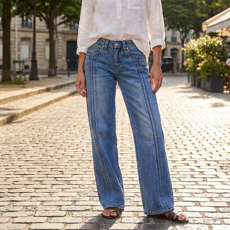 👖 Front Seam Detail, Flattering Wide-Leg Fit | Women's Jeans