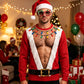 🎅 Bold 3D Muscle Print, Instant Holiday Fun | Men's Graphic Sweatshirt