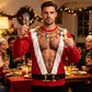 🎅 Bold 3D Muscle Print, Instant Holiday Fun | Men's Graphic Sweatshirt