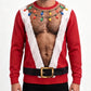 🎅 Bold 3D Muscle Print, Instant Holiday Fun | Men's Graphic Sweatshirt