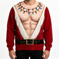 🎅 Bold 3D Muscle Print, Instant Holiday Fun | Men's Graphic Sweatshirt