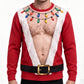🎅 Bold 3D Muscle Print, Instant Holiday Fun | Men's Graphic Sweatshirt