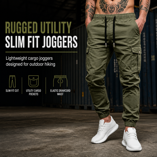 Lightweight Casual Cargo Pants Outdoor Hiking Joggers for Autumn and Winter Sports Running Training