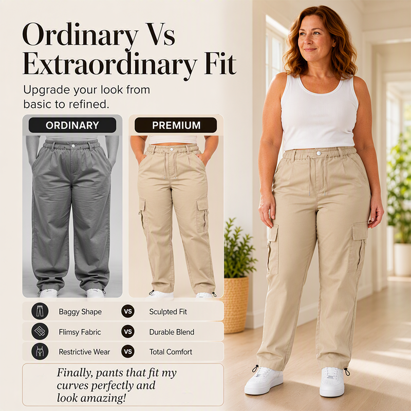 Women's Casual High-Waisted Cargo Pants