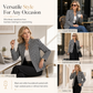 Houndstooth Open Front with Split Stand Collar and Slim Fit Design