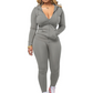 ✨ Sculpted Waist, Easy Stretch | Women's Hooded Wide-Leg 2-Piece Set