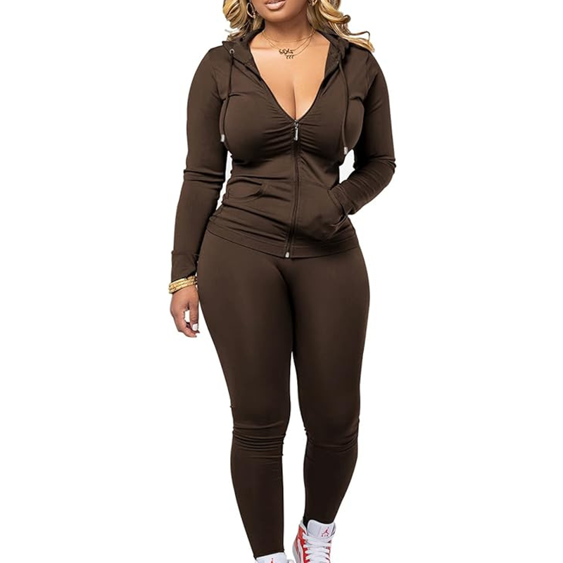 ✨ Sculpted Waist, Easy Stretch | Women's Hooded Wide-Leg 2-Piece Set