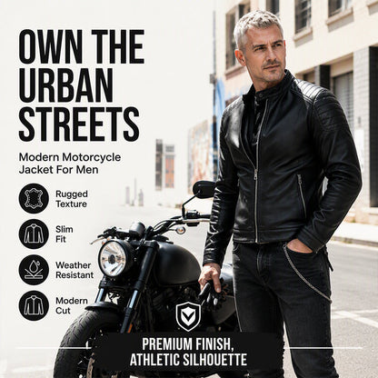 🧥 Sleek Leather-Look, Sharper Slim Fit | Men's PU Jacket ⚡ Free Shipping